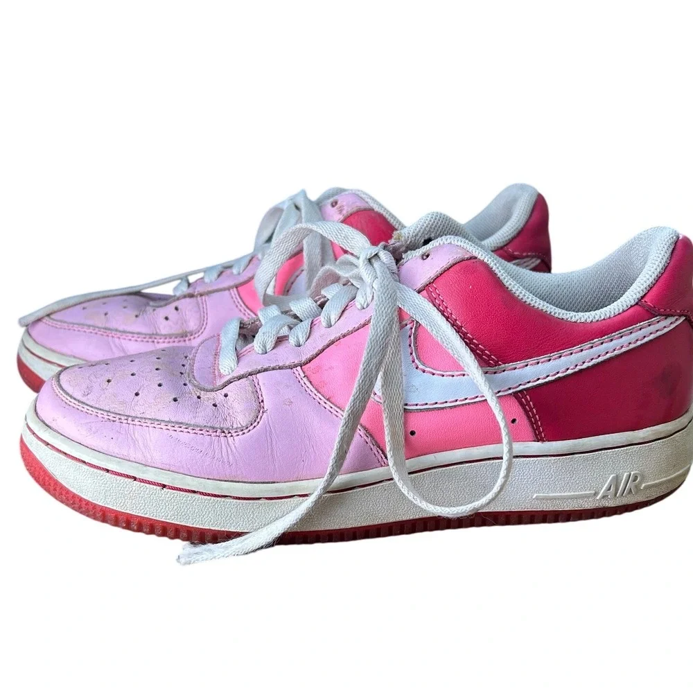 Nike Air Force 1 Low Pink Red White Sneakers Shoes‎